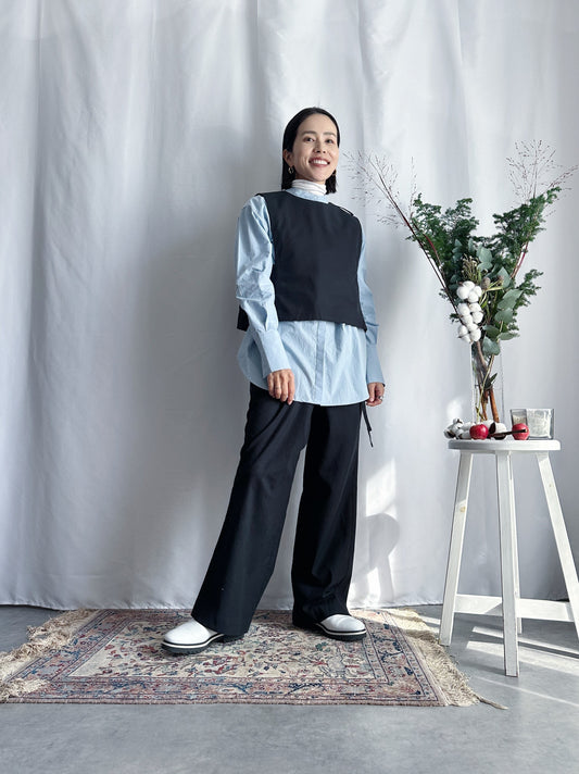 【ミッドナイトクロップドベスト】