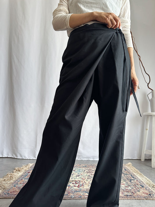 《サイズ調整可》【ミッドナイトドレープラップパンツ】