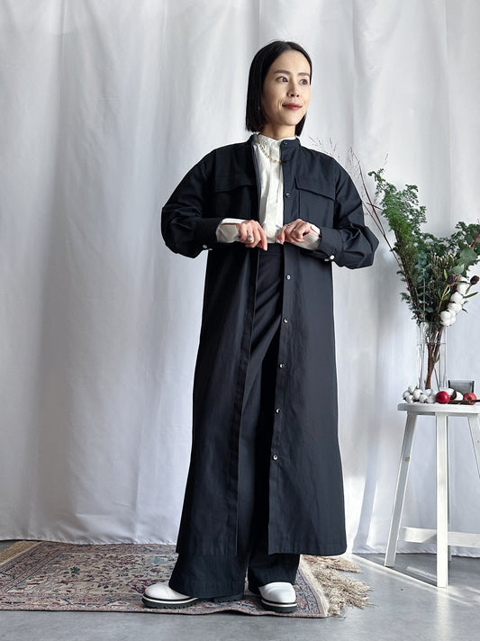 ノワールコットンコートドレス