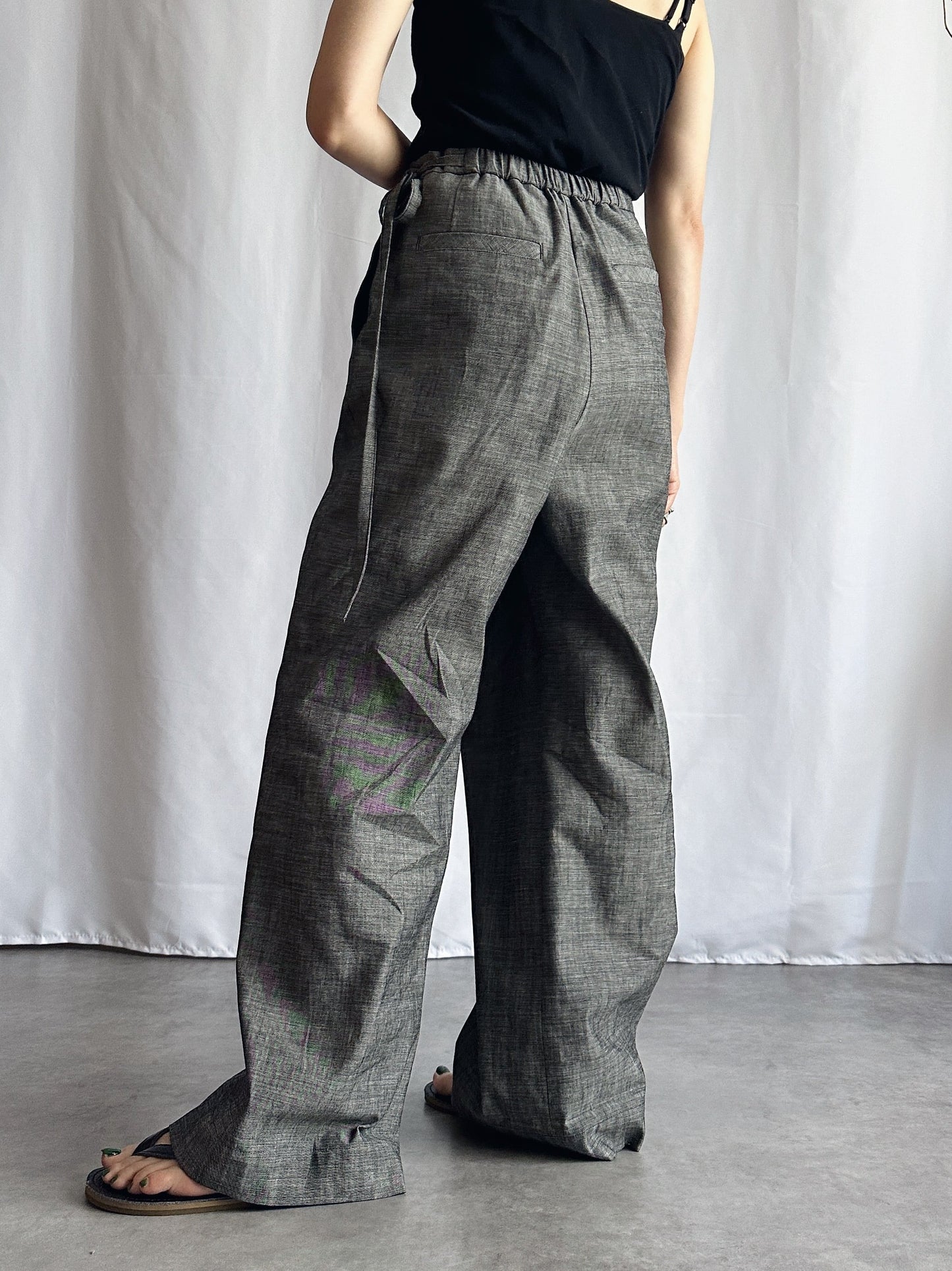 【単品】タンガリーデニムラップパンツ