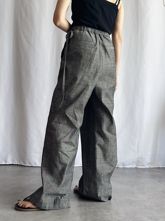 【単品】タンガリーデニムラップパンツ