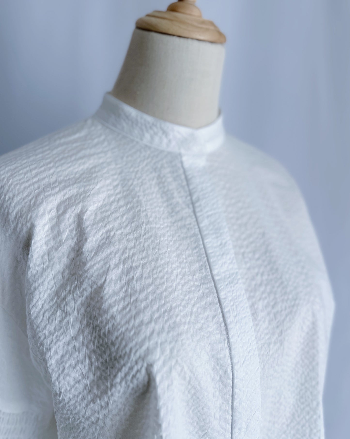 【先行予約品】ギャザースリーブコットンブラウス