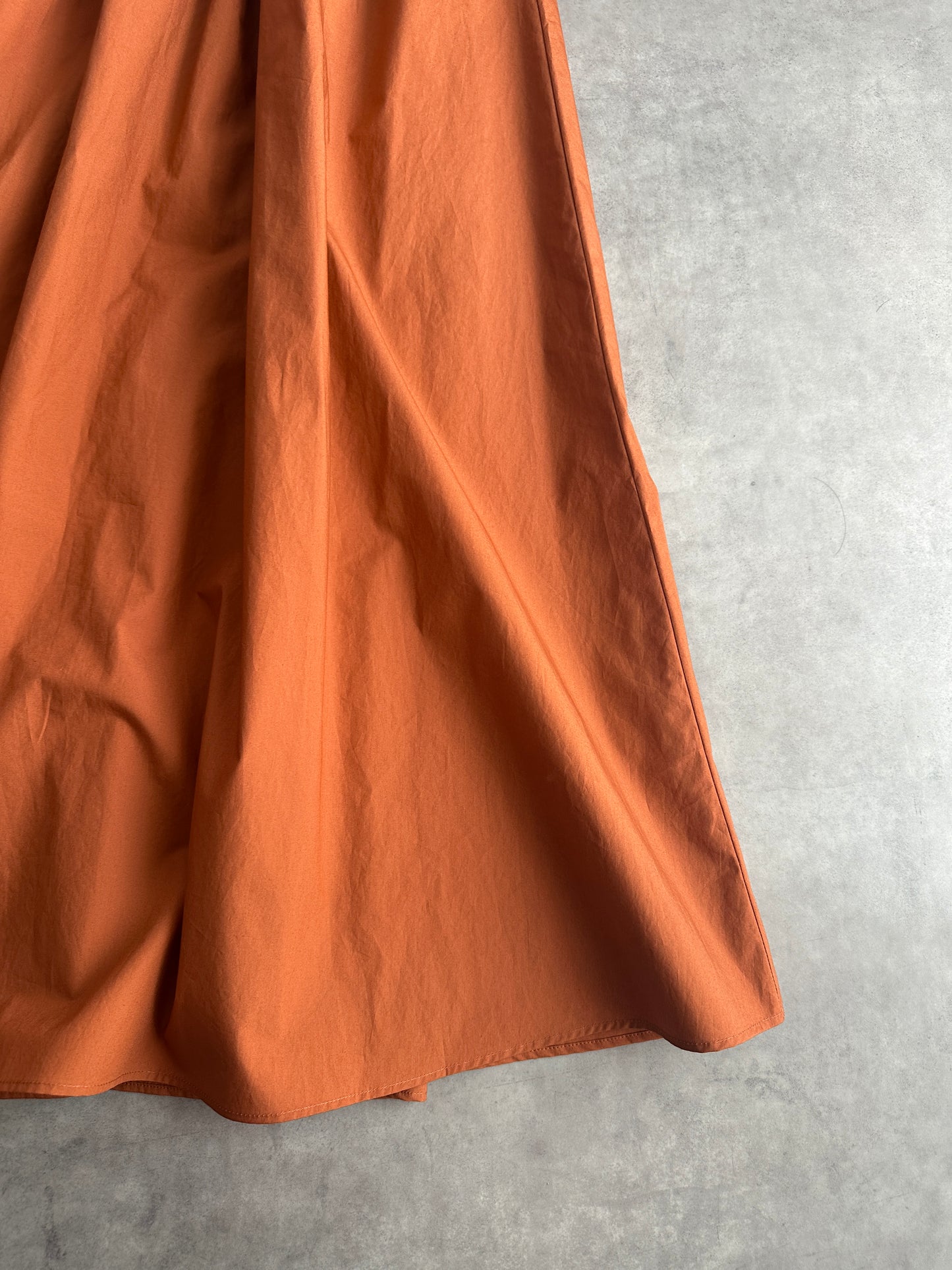 【新色】オレンジブラウン　コットンボリュームスカート