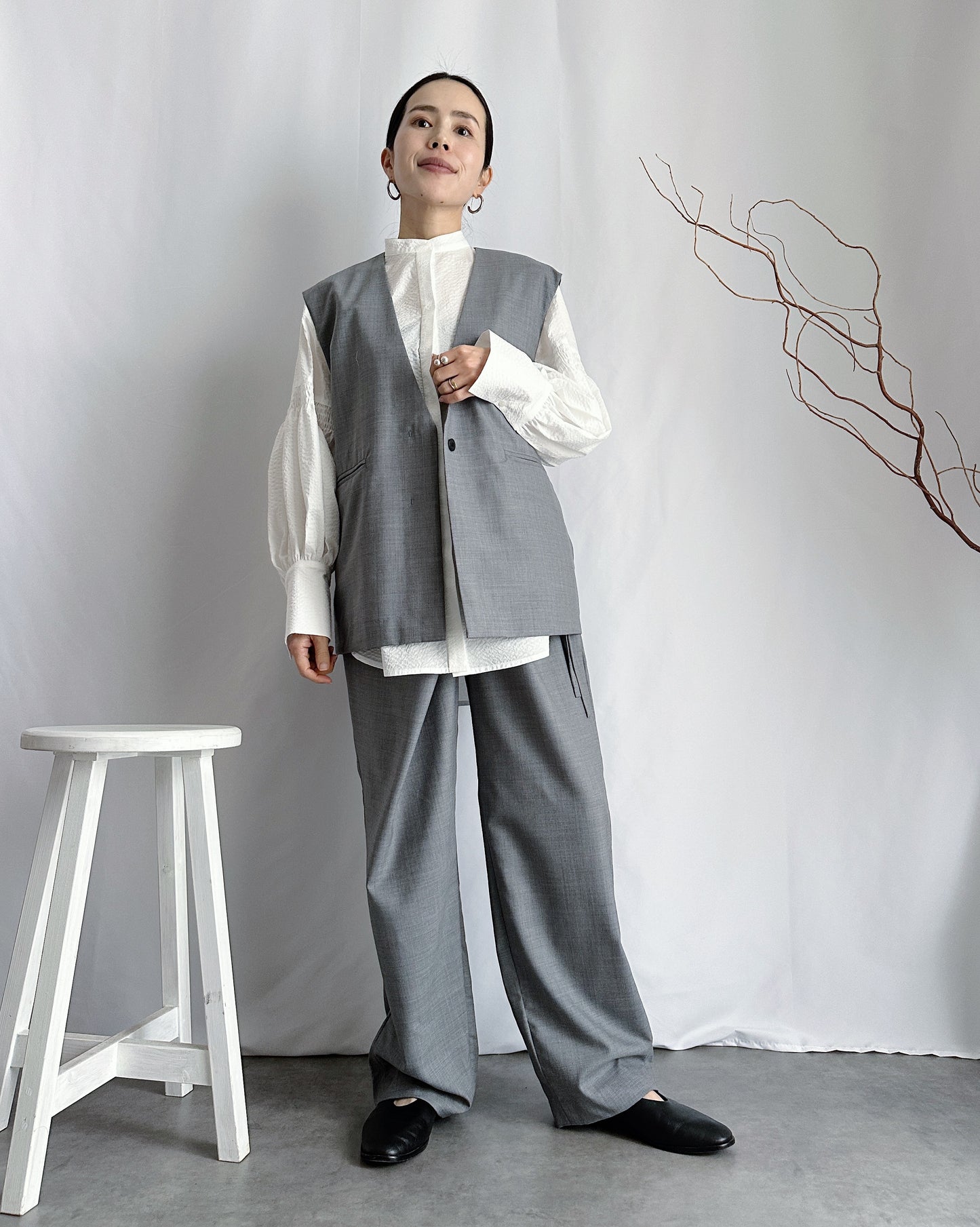 【先行予約品】トロピカルウールラップパンツ