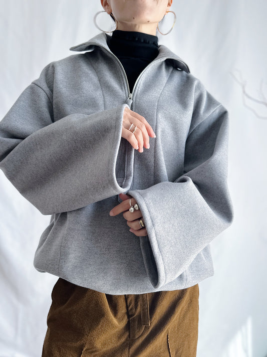 ウールタッチハーフジッププルオーバー