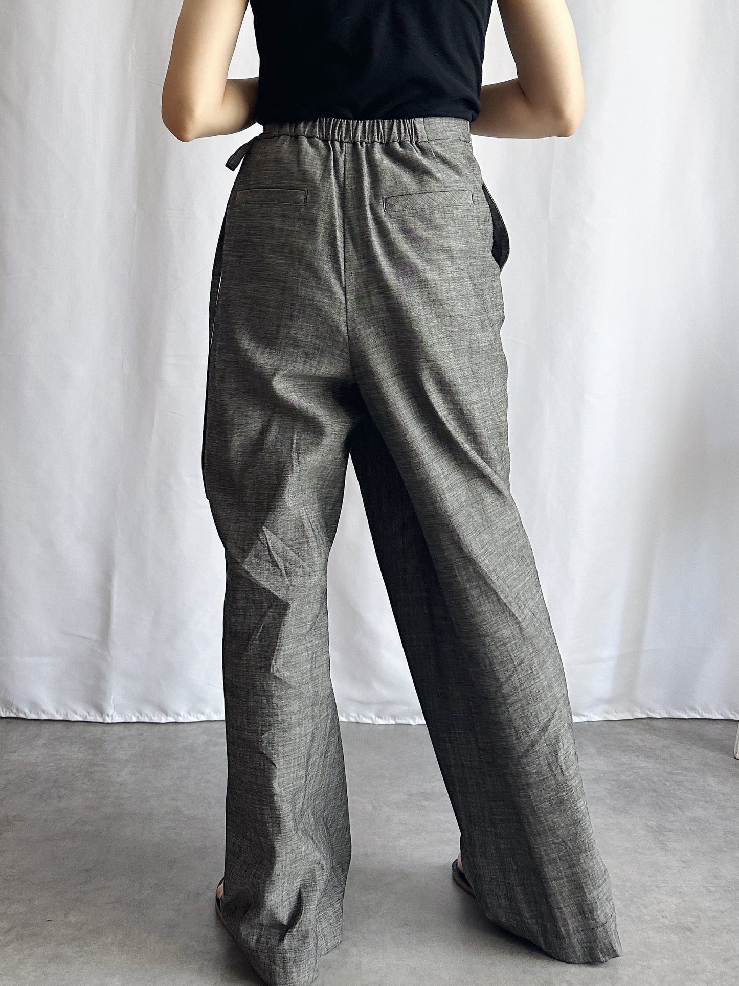 【単品】タンガリーデニムラップパンツ