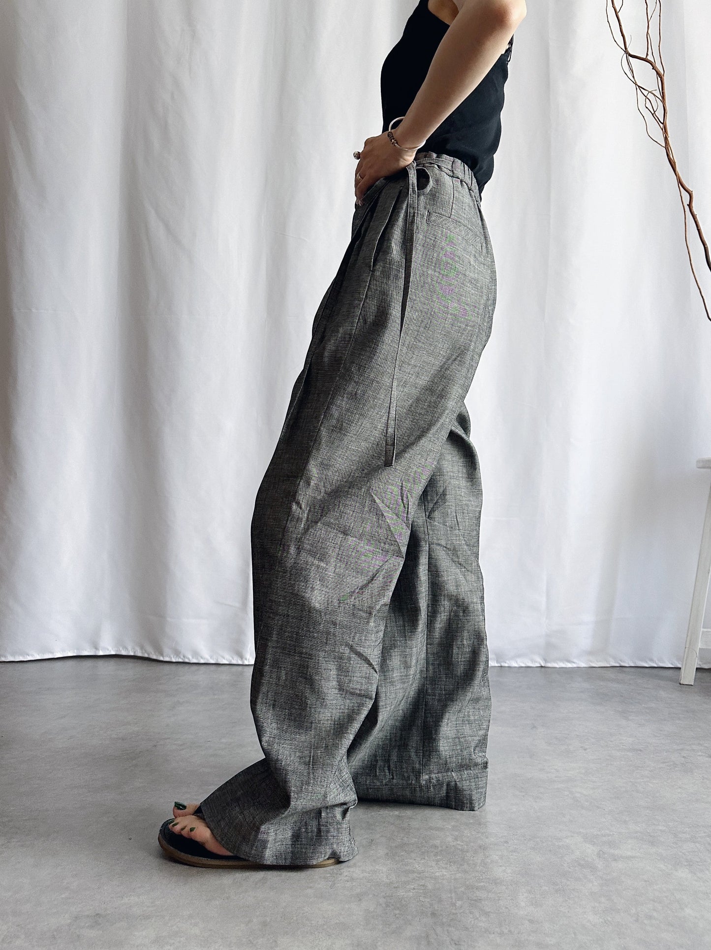 【単品】タンガリーデニムラップパンツ