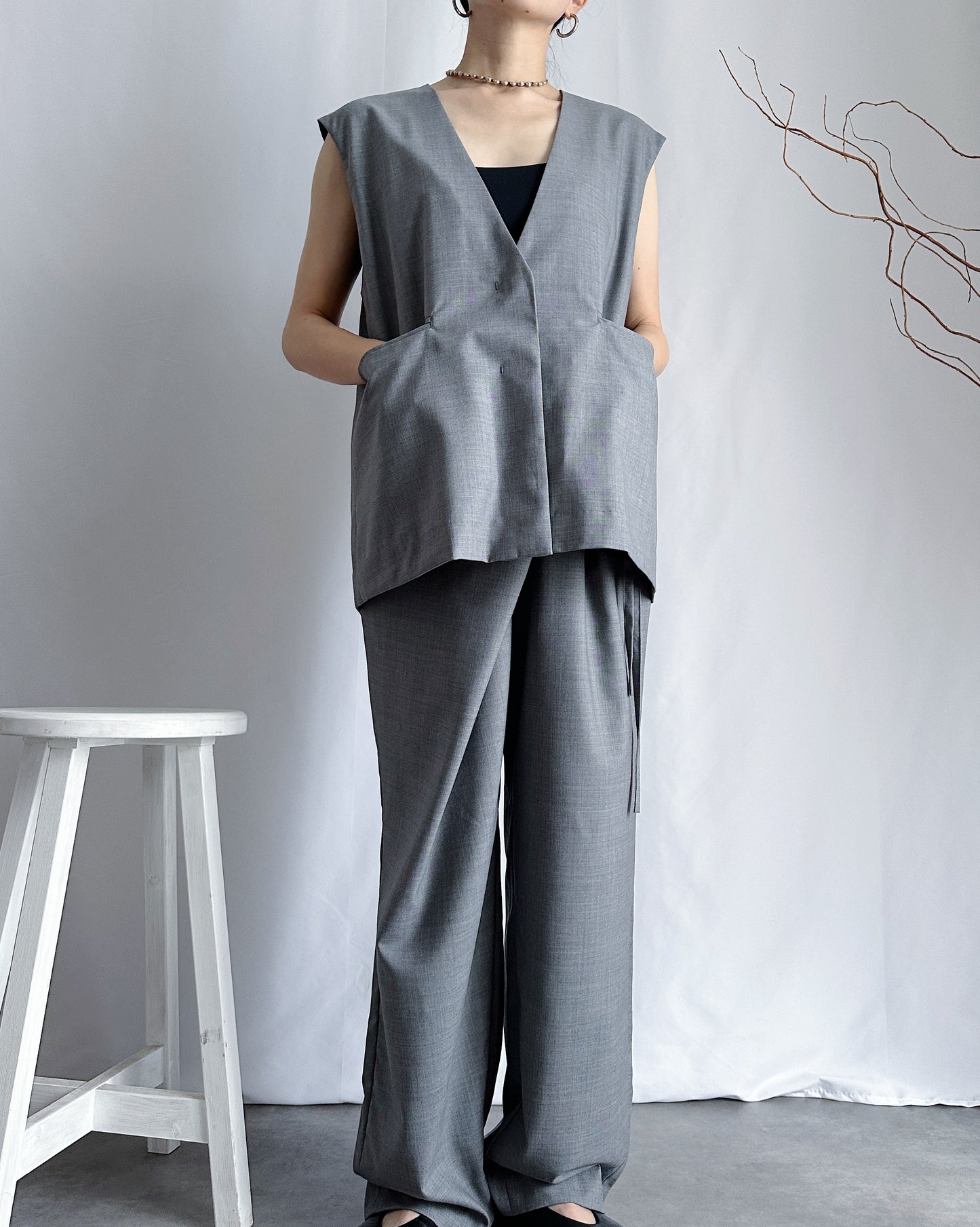 【先行予約品】トロピカルウールラップパンツ