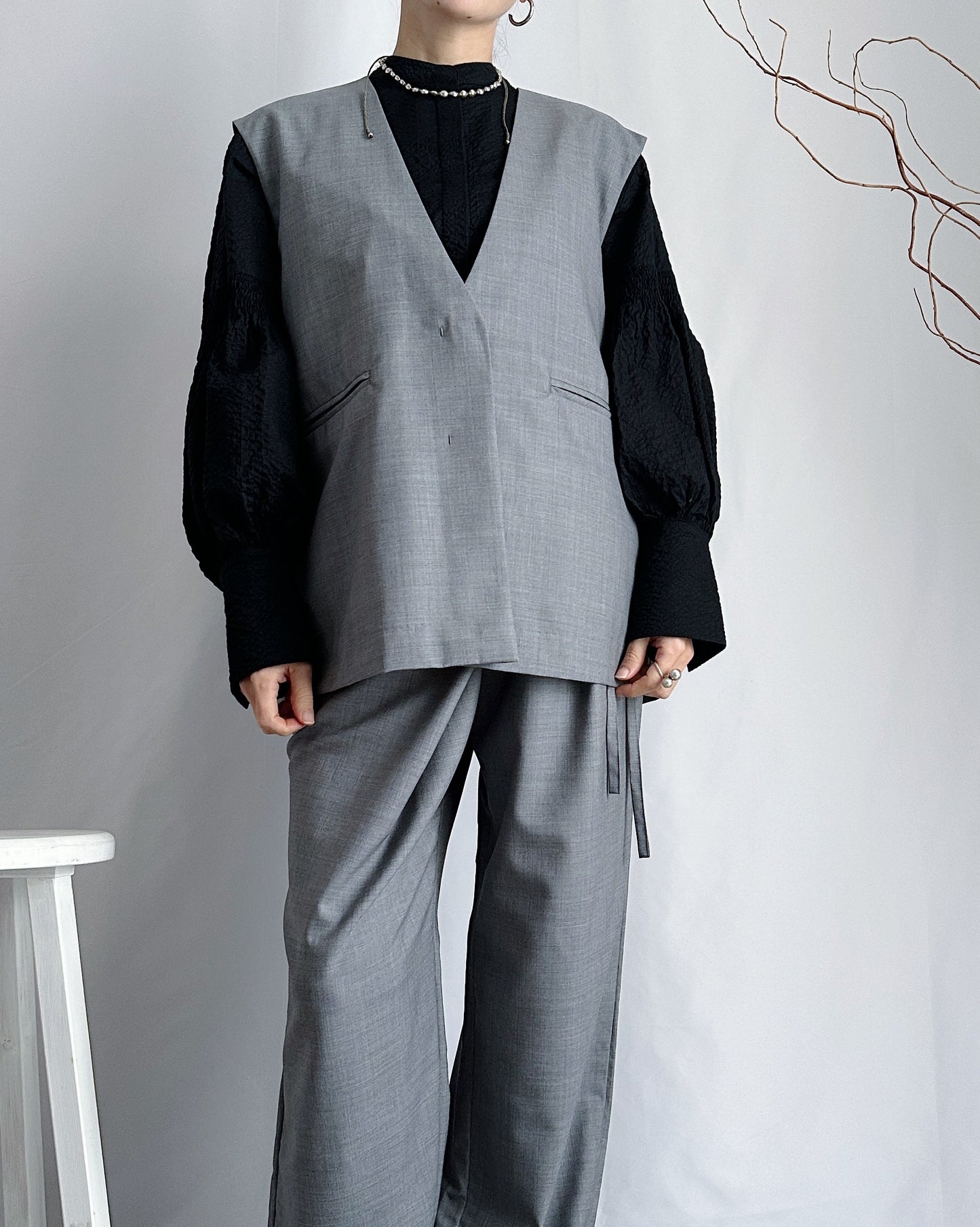 【先行予約品】トロピカルウールラップパンツ