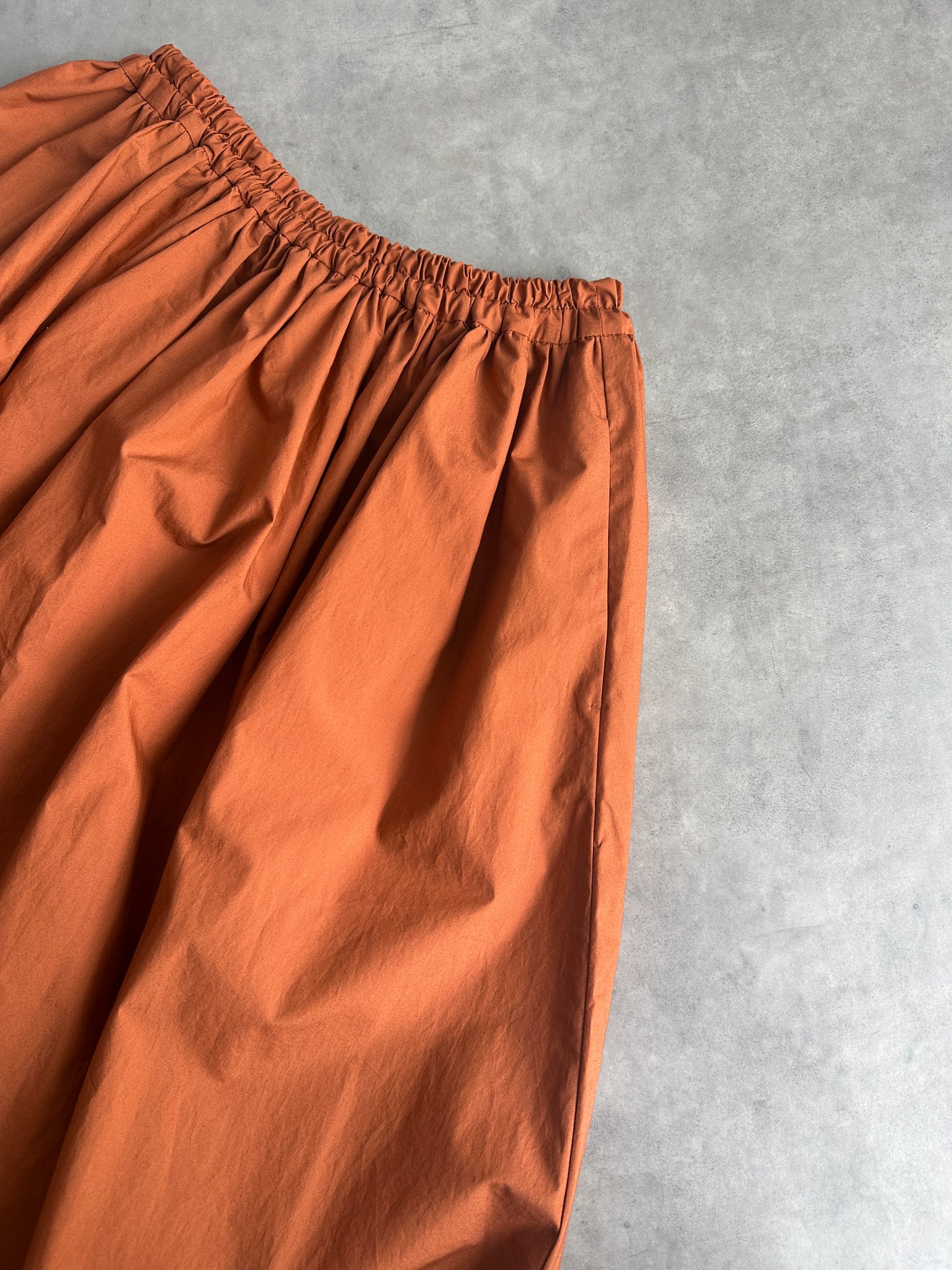 【新色】オレンジブラウン　コットンボリュームスカート