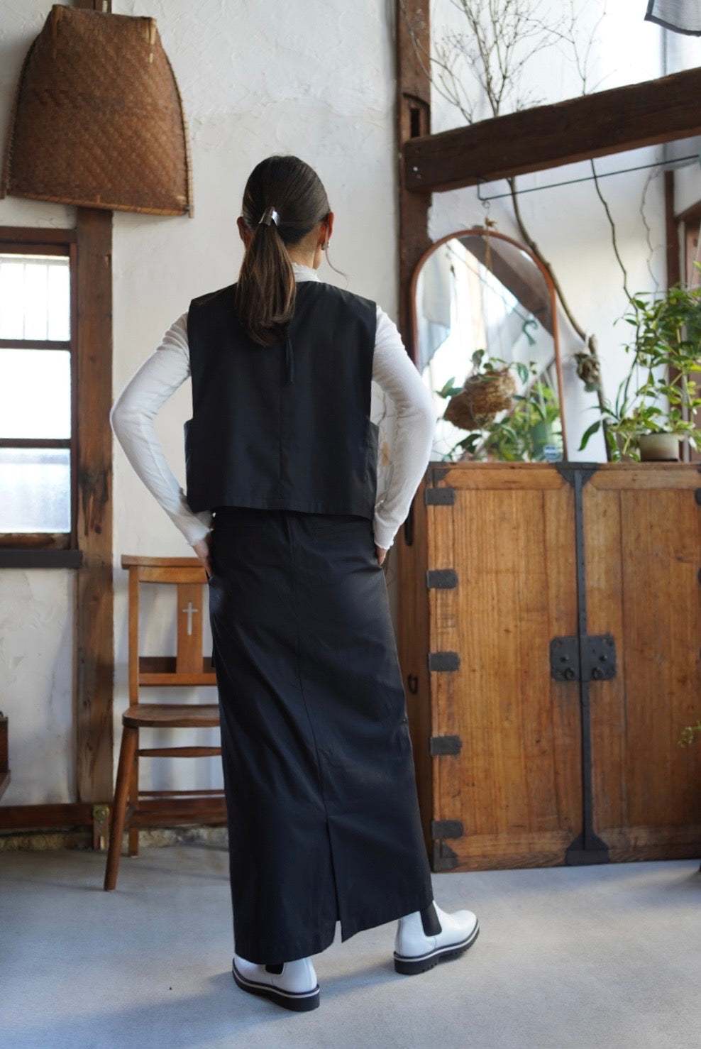 《サイズ調整可》ミッドナイトラップスカート