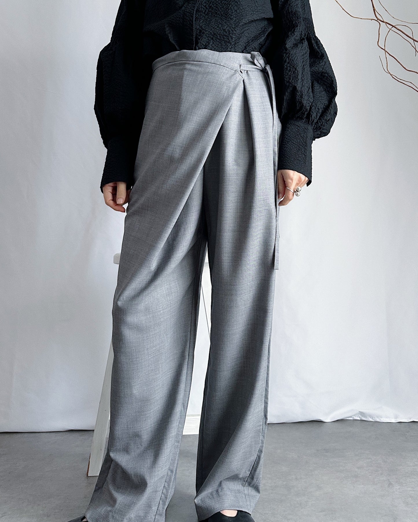 【先行予約品】トロピカルウールラップパンツ