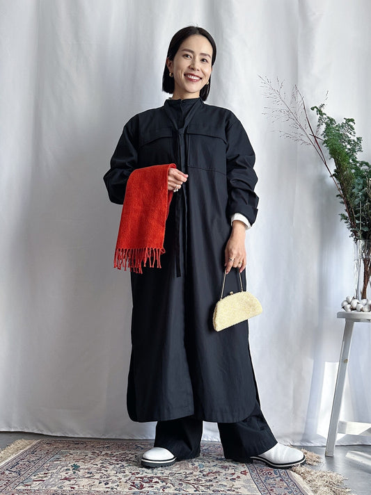 ノワールコットンコートドレス