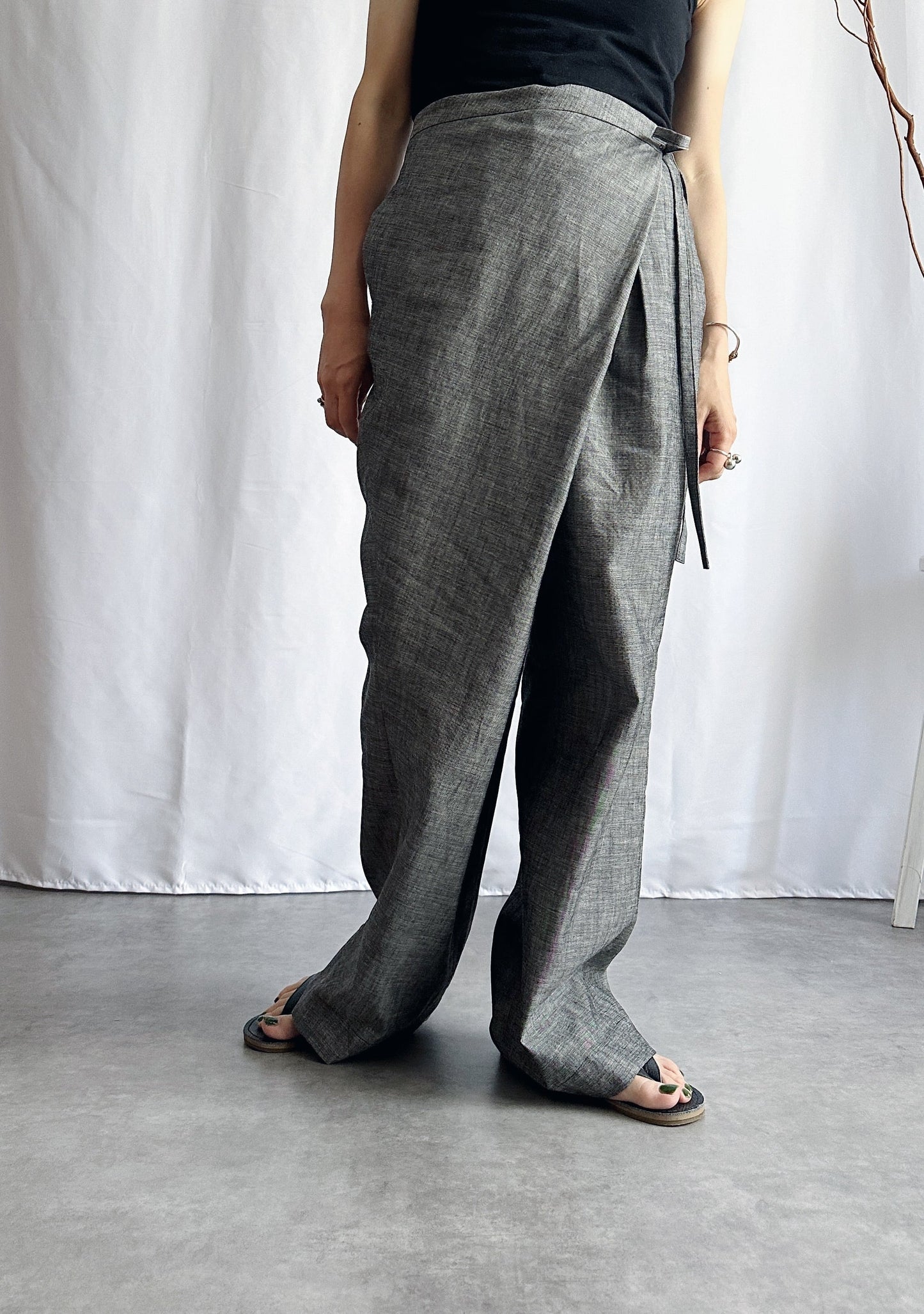 【単品】タンガリーデニムラップパンツ